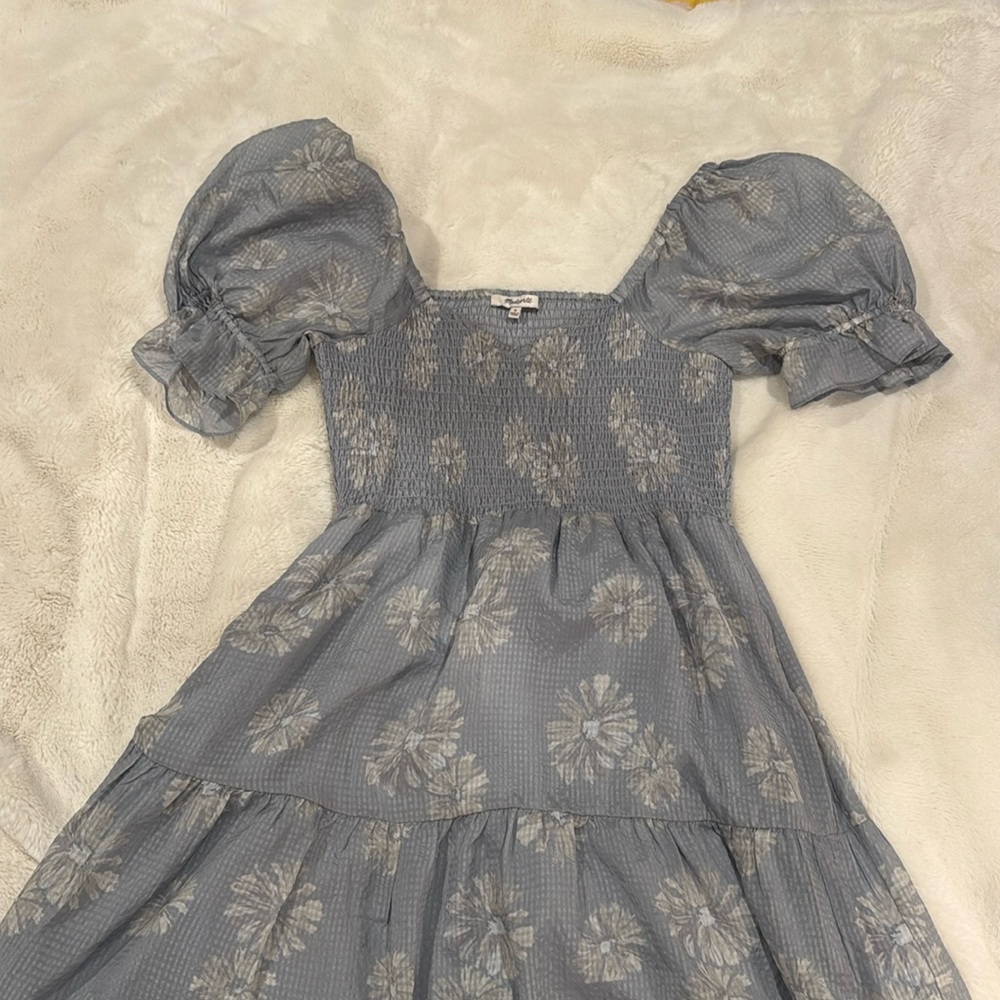 Madewell mini puffed sleeve babydoll dress